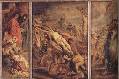 Peter Paul Rubens The Raising of the Cross (mk01) oil painting picture